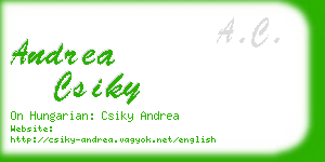 andrea csiky business card